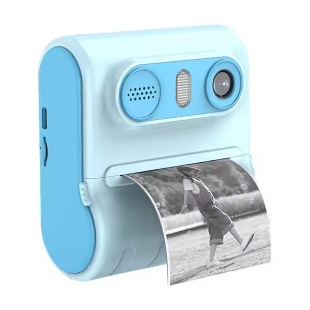 NKIWI 2025 Children's 1400mAh Video Recording Camera Instant Printer Antique Design 1080P Economic Plastic SD Camera for