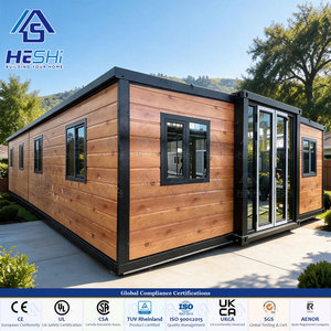 บ้านพักแบบ Glamping Eco Tourism Pod ขนาด 40 ฟุต 30 ฟุต 20 ฟุต แบบขยายได้ บ้านสำเร็จรูปจากตู้คอนเทนเนอร์ 1 2 3 4 5 ห้องนอน ห้องครัว บ้านขนาดเล็กพร้อมฉนวนกันความร้อน บ้านบังกะโล - Product Image 1