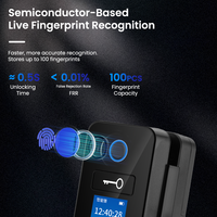 Serrure Intelligente Multi-Méthodes de Déverrouillage Écran Tactile Noyau de Serrure de Classe C Stockage de Données sur Carte Mémoire Serrure de Porte Électronique