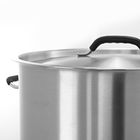 Marmite à soupe en acier inoxydable, marmite à soupe équipée d'un thermomètre, marmite à soupe avec robinet à bille, marmite à soupe de grande capacité