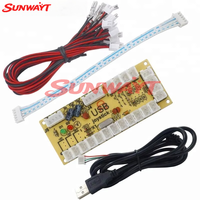 Carte de joystick PCB en plastique USB/5P pour borne d'arcade DIY avec contrôle sans latence pour accessoires de jeu PC (Anglais) SUNWAYT SW-YG2