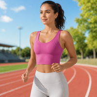 Soutien-gorge de sport élégant pour femme, maintien élevé, antichoc, en Spandex/Nylon, bretelles non ajustables, extensible dans quatre directions, séchage rapide