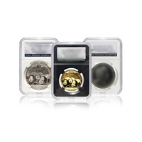 Boîte en plastique pour pièces de monnaie certifiées PCGS avec autocollant de sécurité holographique personnalisé, étiquette de sécurité, porte-pièces