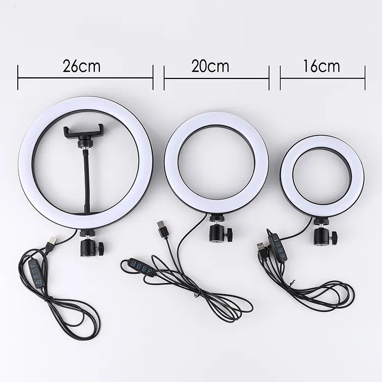 2021 New Arrivals Manufacturer Custom size 6 8 10 12 inch Selfie LED Fill Ring Light for Makeup Photography Video