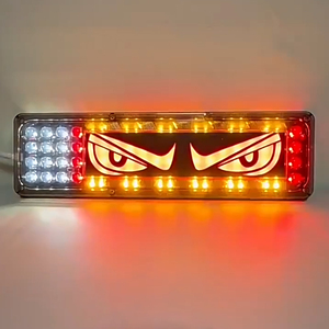 18 pouces 3 couleurs <span class=keywords><strong>Devil</strong></span> Eyes Remorque Camion Combinaison Oeil du Diable Feu arrière clignotant Arrêt Cascade arrière Débit Lampe à eau - Product Image 1