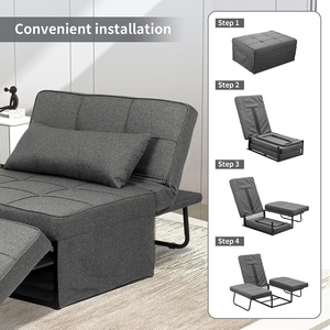 Modern Multi-functional Metal Modular Living Room Furniture Cross-Border Home Furniture Folding <strong>Single</strong> Lunch Recliner Sofa <strong>Bed</strong> - Product Image 5