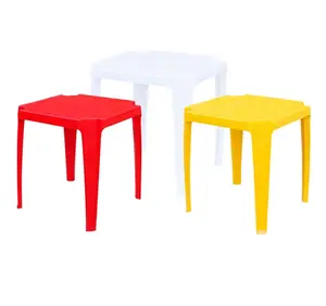 Großhandel White Garden Kunststoff Tische für Event Hochwertige quadratische Kunststoff Tisch