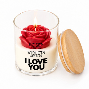 Velas Aromáticas de Lujo Hechas a Mano con Forma de Flor, Cera de Soya Natural, Aromaterapia para el Día de San Valentín, Decoración del Hogar - Product Image 1