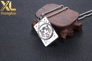 Collar Unisex de Acero Inoxidable Vintage Estilo Europeo Americano, Más Vendido, con Colgante Tai y Cadena de Serpiente, Chapado en Oro de 14K, Estilo Hip Hop - Product Image 6