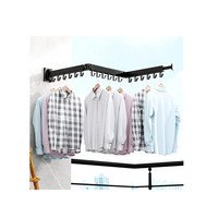 Séchoir à linge mural portable en aluminium à 3 niveaux, pliable et détachable, à double niveau, pour cuisine et salle de bain