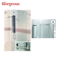 Accessoires de quincaillerie de salle de bain sans cadre en acier inoxydable : Roulettes de porte coulissantes, Roues de glissière, Système de rail de douche