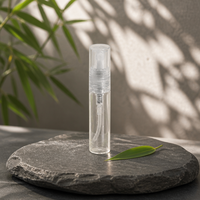 Flacon pulvérisateur en verre transparent vide de 1 ml, 2 ml, 3 ml, 5 ml, avec pompe à brume fine, flacon d'échantillon de parfum pour emballage cosmétique de laboratoire