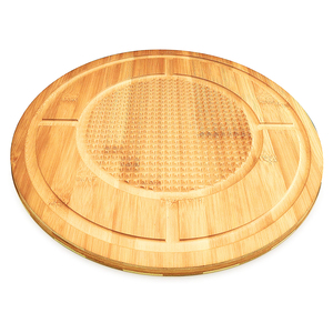 Tagliere per intaglio in bambù blocco da macellaio per bistecche per impieghi gravosi con scanalature profonde tagliere in legno per cucina - Product Image 5