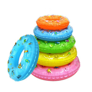 Thickened Double Layer Crystal Swimming <b>Ring</b> <b>Cartoon</b> Inflatable Life <b>Ring</b> For Children And Adults Round PVC Floatation Aid - Product Image 1