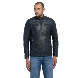 Design Your Own High Quality Men's Winter Leather Jacket with <b>Stand</b> Collar Long Sleeves Waterproof & Breathable - Product Image 1