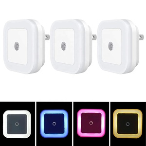 Mini <strong>LED</strong> Night <strong>Light</strong> EU/US <strong>Plug</strong> <strong>in</strong> Dusk to Dawn Sensor Wall Nights Lamp Square for Bedroom Hallway Stairs Corridor 110V 220V - Product Image 3