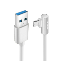 Câble USB en forme de L à 90 degrés, charge rapide 3A, pour jeux, USB C, Micro USB, cordon de charge de données