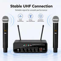 Système de microphone sans fil numérique UHF dynamique professionnel X6-1, conception portable pour performances et karaoké