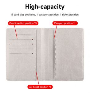 Housse de passeport personnalisée avec logo, petit MOQ, portefeuille de voyage en cuir PU, porte-passeport personnalisé - Product Image 4