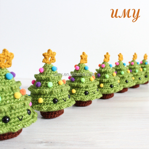 Cheveux Au Baby Adorno de Navidad artificial Decoraciones para niños Árbol de juguete Fabricantes Colgante Miniatura <span class=keywords><strong>Verde</strong></span> <span class=keywords><strong>Amigurumi</strong></span> Crochet - Product Image 3