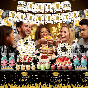 Juego de Vajilla Desechable para Fiesta de Graduación, Artículos para Fiesta de Graduación de Secundaria, Más Vendidos - Product Image 2