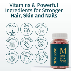 Gomitas para Cabello, Piel y Uñas para un Crecimiento del Cabello Saludable y Uñas Más Fuertes, Nutrición Infantil - Product Image 4