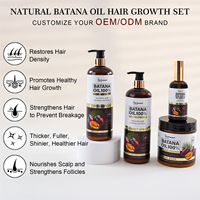 Ensemble de produits capillaires à marque privée : Shampoing bio 100% à l'huile de Batana et ensemble de shampoings personnalisés en gros