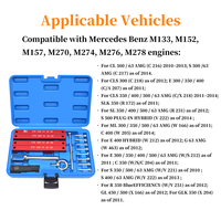 Kit d'outils de calage moteur M157 M276 M278, douille T100 et extracteur de buse d'injecteur pour Mercedes Benz - Vente chaude