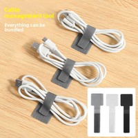 Attaches-câbles en nylon auto-adhésifs pour câbles d'alimentation et de données avec support adhésif 3M, lot de 10