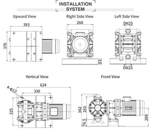 GODO BFDS-25L Aluminium Alloy Electric Diaphragm <strong>Pump</strong> 1-Inch Industry Sewage Double Diaphragm <strong>Pump</strong>