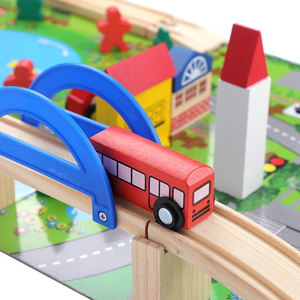 Ensemble de train en bois massif pour enfants, vente en gros - Product Image 6