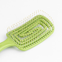 2026 Populaire Hoge Schedelvormige Holle Massagekam Ventilatie Zachte Klitvrije Haarborstel Grote Bocht Muggenvormige Plastic Borstel Voor Thuisgebruik