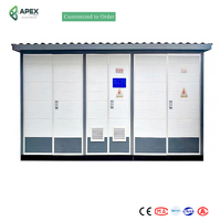 Poste de transformateur compact 1000 kVA 50 Hz IEC 60076 pour extérieur, station de réduction de tension pour parcs commerciaux et industriels