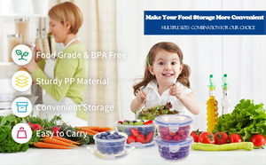 2025 xu hướng dùng một lần microwavable nhựa tái sử dụng <span class=keywords><strong>Stackable</strong></span> 0-1l công suất dễ dàng làm sạch thực phẩm lưu trữ container ăn trưa Box <span class=keywords><strong>Set</strong></span> - Product Image 6