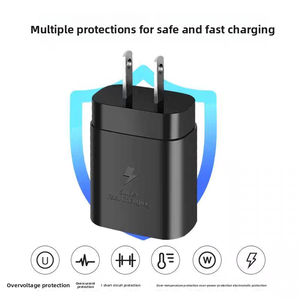 <span class=keywords><strong>Chargeur</strong></span> double port Type-C 25W PD à charge <span class=keywords><strong>rapide</strong></span> pour S22/S21 <span class=keywords><strong>FE</strong></span>/<span class=keywords><strong>S20</strong></span>/Fold 2/3 et Note 20 <span class=keywords><strong>Ultra</strong></span>, spécifications UE, fabriqué en Chine - Product Image 5