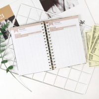 Planificateur budgétaire personnalisé, planification budgétaire quotidienne et mensuelle, défi d'épargne financière familiale personnalisé, carnet de dépenses A5