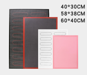 <span class=keywords><strong>Tapis</strong></span> de cuisson double face en <span class=keywords><strong>silicone</strong></span> et fibre de verre, multi-tailles, creux, biodégradable, pour macarons et éclairs (type Silpat) - Product Image 1