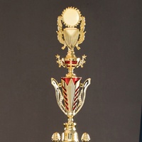 Trophée de sport personnalisé en plastique doré, 2 ou 3 niveaux, grande taille, avec 4 poteaux assemblables pour les championnats