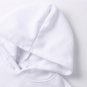 कस्टम हेवीवेट पॉलिएस्टर/कपास पल्लोवर हुडी स्ट्रीटवियर के साथ कढ़ाई तकनीकी ठोस पैटर्न बोक्सी फिट हूडेड कॉलर - Product Image 6