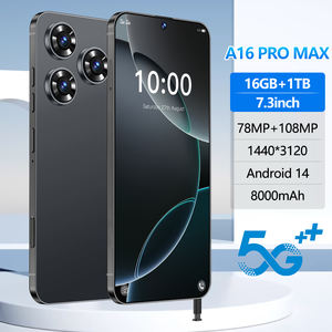 Nuevo Teléfono I16 Original 2024, 16 Pro Max 5G, 7.3 Pulgadas, 16GB+1TB, Deca, Cámara Trasera de 108MP, LTE, Inglés - Product Image 1