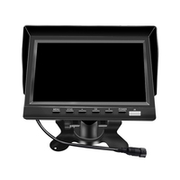 Moniteur DVR tout-en-un 4 canaux 1080P avec écran quadruple 7 pouces, lecteur de carte TF et alarme BSD pour camions-citernes et chariots élévateurs