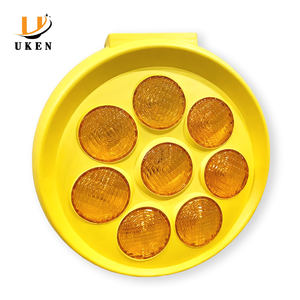 Verkehrs sicherheit LED Verkehrs warnsignal Wasserdicht Gelb Rot Bernstein Blitz Blinkende Solarenergie Sonnenblume Warnleuchte - Product Image 1