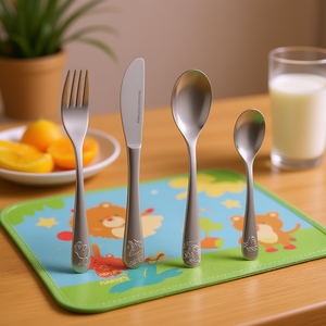 Cubiertos Infantiles Ritzenhoff & Breker Happy Zoo, Juego de 4 Piezas de Acero Inoxidable para Niños - Product Image 3