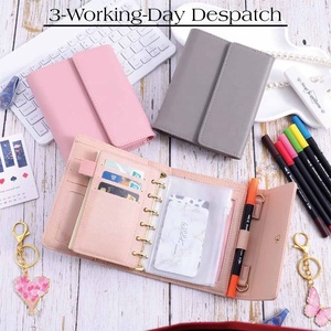 Органайзер для бюджета Hongbo Leather <span class=keywords><strong>Ring</strong></span> <span class=keywords><strong>Binder</strong></span> A7 с листами для заметок, конвертами для денег и подарочной коробкой, 45 листов в линейку - Product Image 3