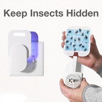 Piège à mouches domestique le plus vendu pour le printemps, l'été et l'automne, avec plaque adhésive et lumière LED enfichable pour insectes volants et mouches à fruits