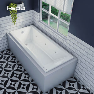 Bañera Acrílica Moderna Independiente de Forma Rectangular - Product Image 1