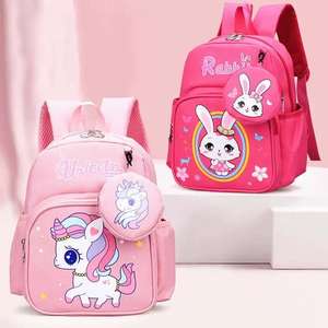 Tas Ransel Anak TK Motif Hewan Kartun Lucu GE New Arrival Bahan Polyester Anti Air Ringan Set 2 Pcs Dinosaurus - Product Image 3