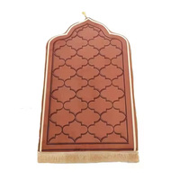 Tapis de Prière Personnalisé de Haute Qualité, Confortable, Islamique avec Motif en Relief pour la Prière Musulmane
