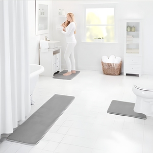 <span class=keywords><strong>FIGOO</strong></span> Vente Directe Usine – Ensemble de 3 Tapis de Bain Modernes en Flanelle de Haute Qualité, Antidérapants, Lavables en Machine, Écologiques - Product Image 6
