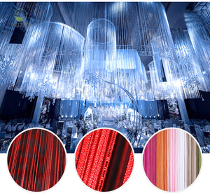 Decorazioni per soffitto sfondo tende pendenti per eventi nuziali con frangia nappa <span class=keywords><strong>tenda</strong></span> bianca drappeggio tessuto matrimonio - Product Image 3